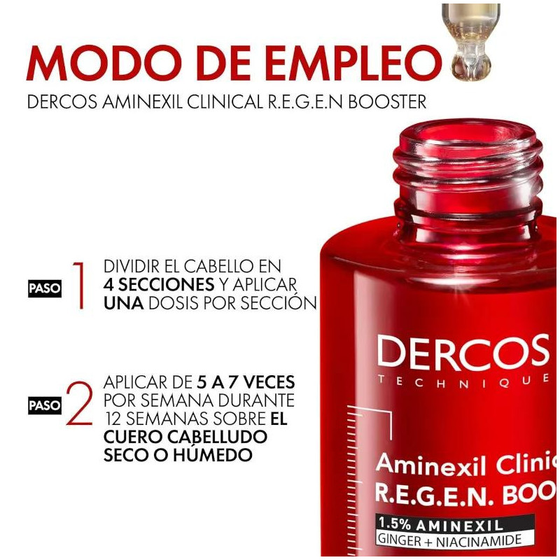 Vichy Dercos Aminexil Booster Anticaída 90 ml - Efecto Rápido