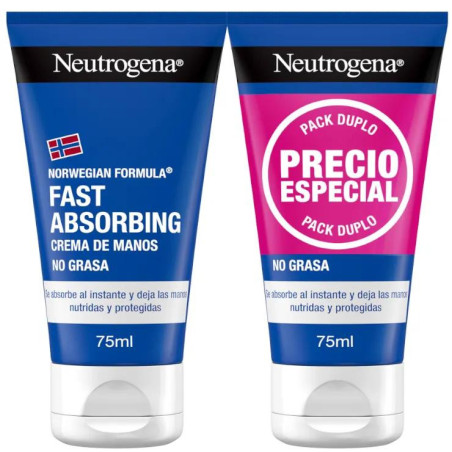 Neutrogena Crema de Manos Absorción Rápida 2x75 ml