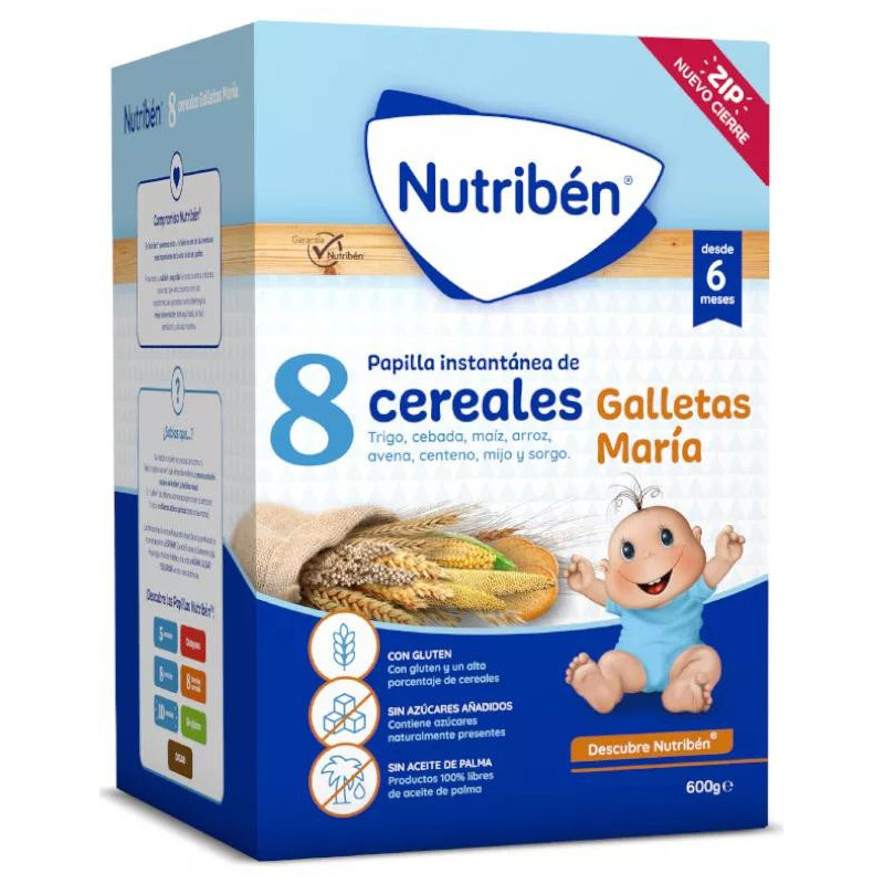 Nutribén 8 Cereales Galleta María 600gr - Nutrición Saludable